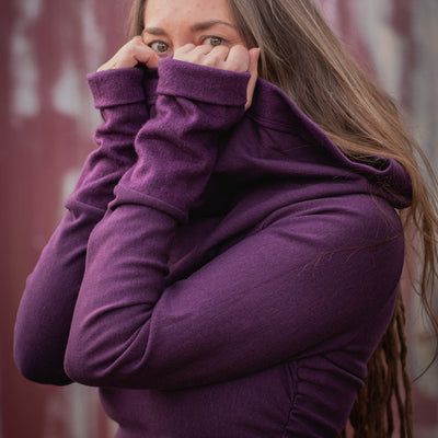 Goddess Sweater - Plum Purple